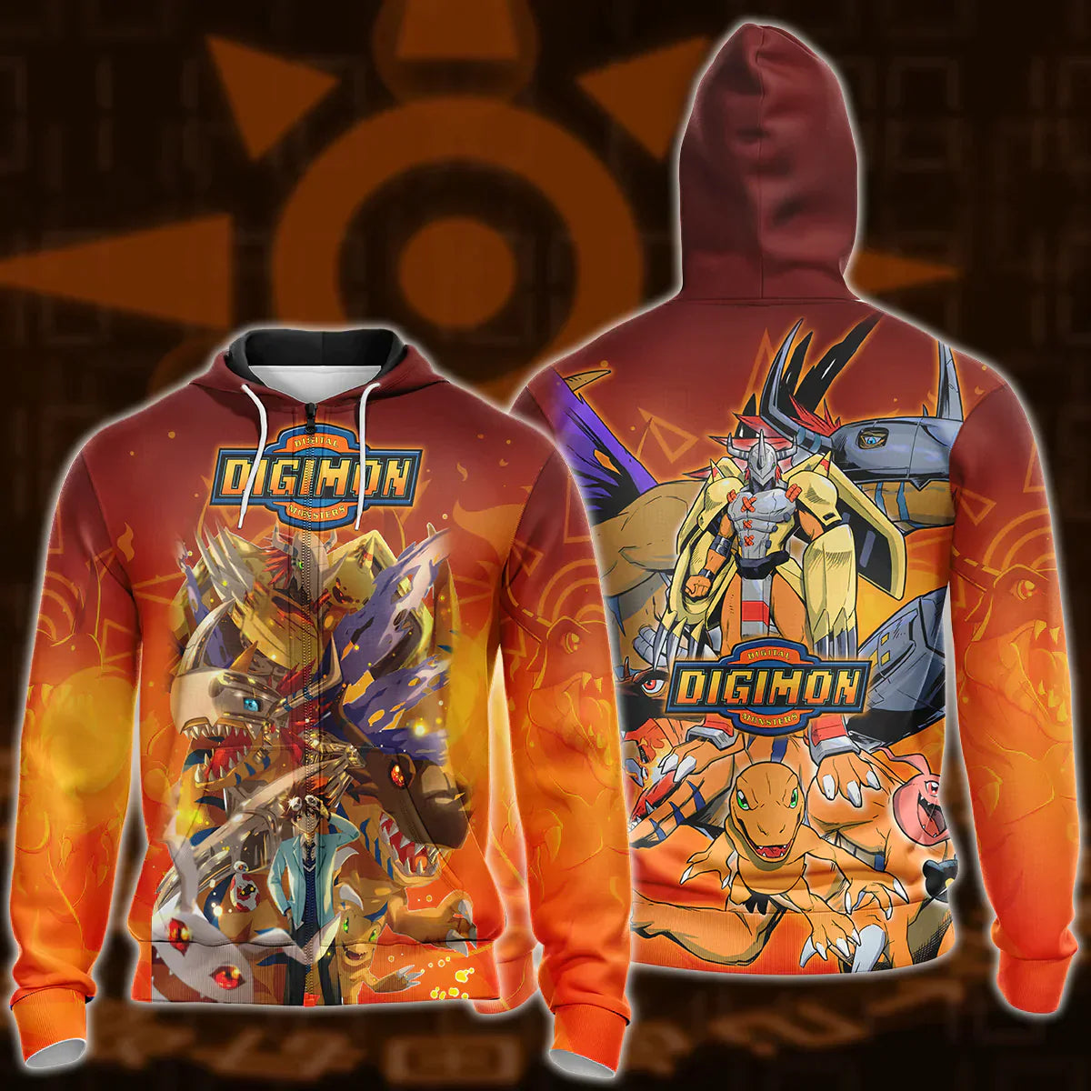 Digimon Video Game 3D All Over Print T-shirt Tank Top Zip Hoodie Pullover Hoodie Hawaiian Shirt Beach Shorts Jogger Zip Hoodie