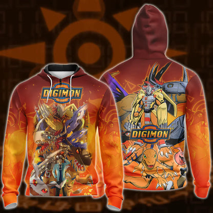 Digimon Video Game 3D All Over Print T-shirt Tank Top Zip Hoodie Pullover Hoodie Hawaiian Shirt Beach Shorts Jogger Zip Hoodie