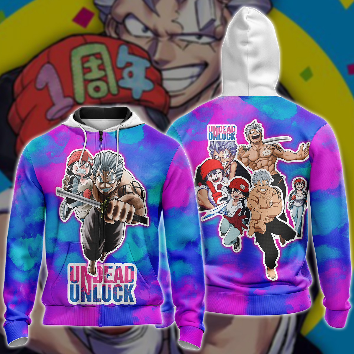 Undead Unluck Anime Manga 3D All Over Printed T-shirt Tank Top Zip Hoodie Pullover Hoodie Hawaiian Shirt Beach Shorts Jogger Zip Hoodie