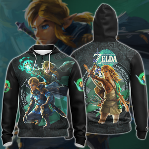 The Legend of Zelda: Tears of the Kingdom Video Game 3D All Over Printed T-shirt Tank Top Zip Hoodie Pullover Hoodie Hawaiian Shirt Beach Shorts Jogger Zip Hoodie S 