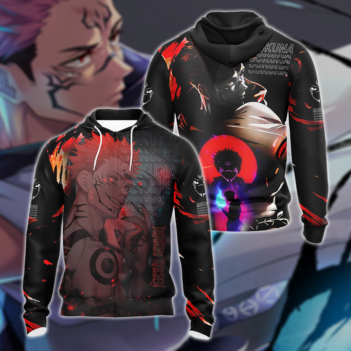 Jujutsu Kaisen 3D All Over Print T-shirt Tank Top Zip Hoodie Pullover Hoodie Hawaiian Shirt Beach Shorts Jogger Zip Hoodie