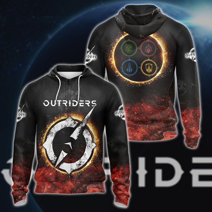 Outriders 3D All Over Print T-shirt Tank Top Zip Hoodie Pullover Hoodie Hawaiian Shirt Beach Shorts Jogger Zip Hoodie
