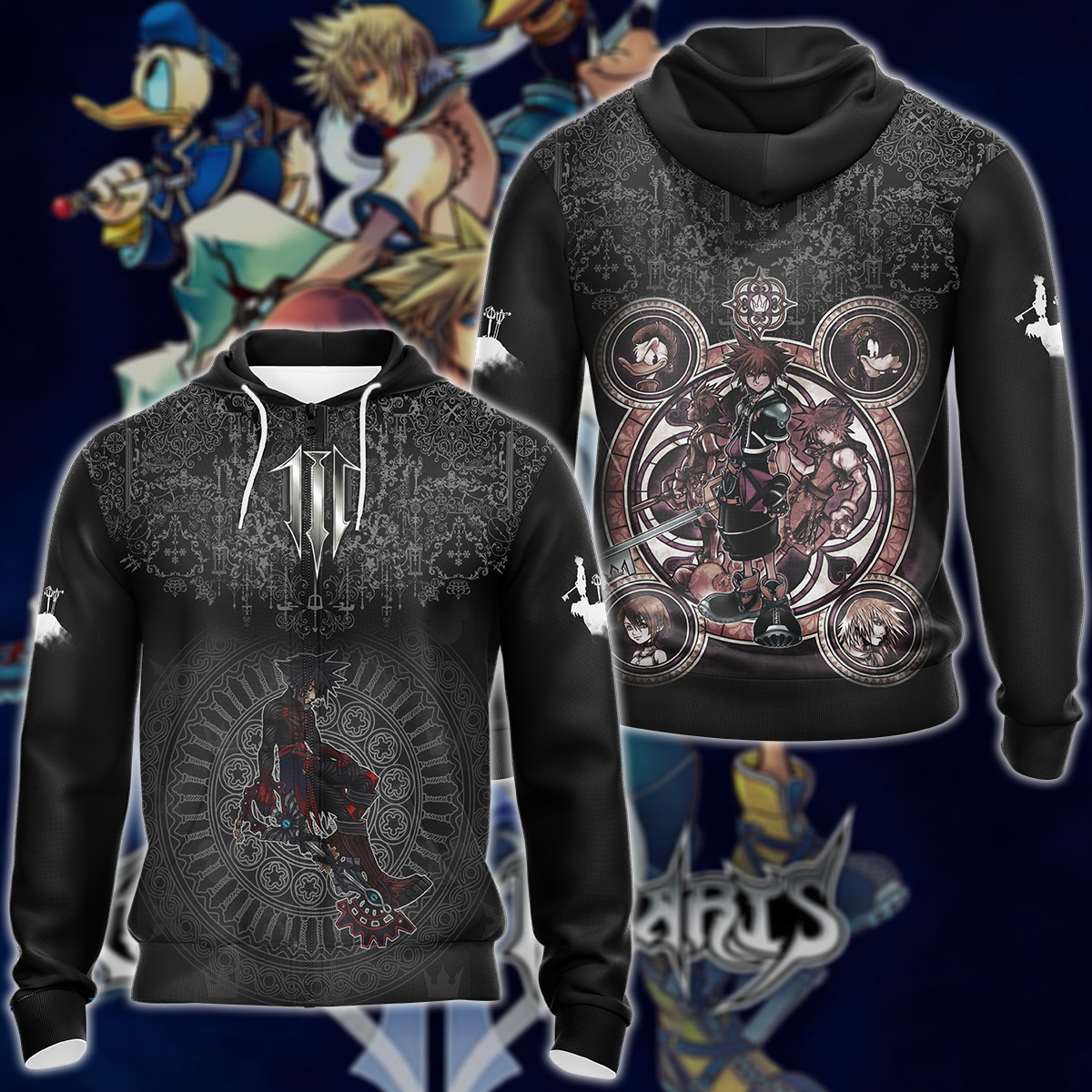 Kingdom Hearts: Melody of Memory Video Game 3D All Over Print T-shirt Tank Top Zip Hoodie Pullover Hoodie Hawaiian Shirt Beach Shorts Jogger Zip Hoodie