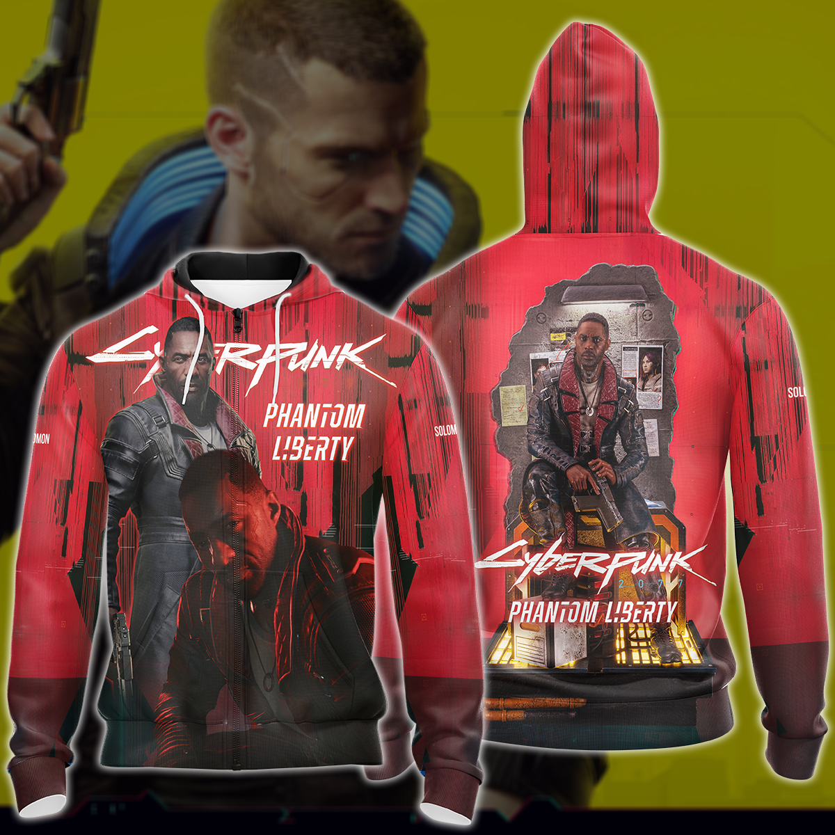 Cyberpunk 2077: Phantom Liberty Video Game All Over Printed T-shirt Tank Top Zip Hoodie Pullover Hoodie Hawaiian Shirt Beach Shorts Joggers Zip Hoodie
