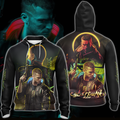 Cyberpunk 2077 Video Game 3D All Over Print T-shirt Tank Top Zip Hoodie Pullover Hoodie Hawaiian Shirt Beach Shorts Jogger Zip Hoodie