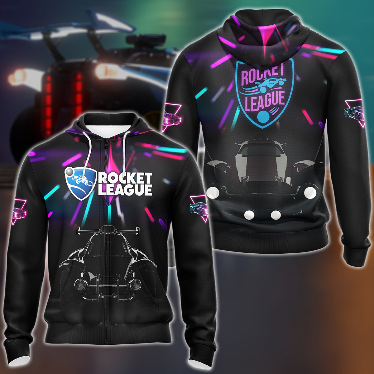 Rocket League Video Game 3D All Over Print T-shirt Tank Top Zip Hoodie Pullover Hoodie Hawaiian Shirt Beach Shorts Jogger Zip Hoodie