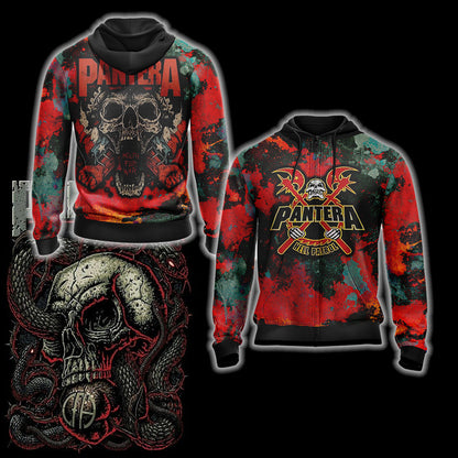 Pantera Unisex 3D T-shirt Zip Hoodie