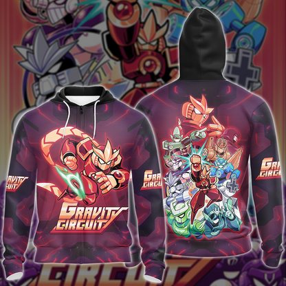 Gravity Circuit Video Game 3D All Over Printed T-shirt Tank Top Zip Hoodie Pullover Hoodie Hawaiian Shirt Beach Shorts Jogger Zip Hoodie