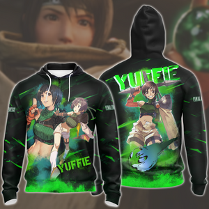 Final Fantasy VII Rebirth Yuffie Kisaragi Video Game All Over Printed T-shirt Tank Top Zip Hoodie Pullover Hoodie Hawaiian Shirt Beach Shorts Joggers Zip Hoodie S 