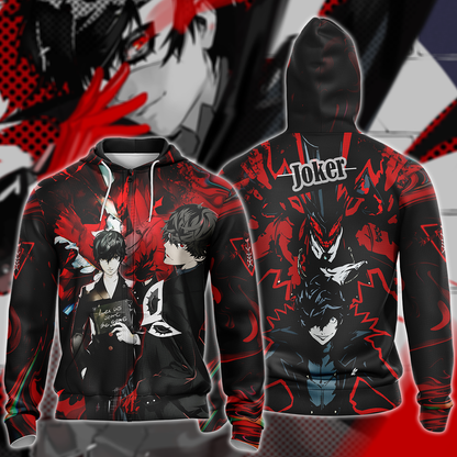 Persona 5 Strikers Joker Video Game 3D All Over Print T-shirt Tank Top Zip Hoodie Pullover Hoodie Hawaiian Shirt Beach Shorts Jogger Zip Hoodie