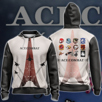Ace Combat Video Game 3D All Over Printed T-shirt Tank Top Zip Hoodie Pullover Hoodie Hawaiian Shirt Beach Shorts Joggers Zip Hoodie