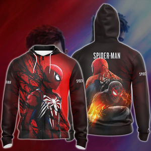 Spider-Man 2 Video Game All Over Printed T-shirt Tank Top Zip Hoodie Pullover Hoodie Hawaiian Shirt Beach Shorts Joggers Zip Hoodie S 