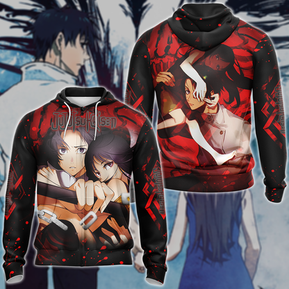 Jujutsu Kaisen Yuta & Rika Human Form 3D All Over Print T-shirt Tank Top Zip Hoodie Pullover Hoodie Hawaiian Shirt Beach Shorts Jogger Zip Hoodie