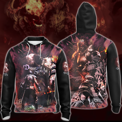 Demon's Souls Video Game 3D All Over Printed T-shirt Tank Top Zip Hoodie Pullover Hoodie Hawaiian Shirt Beach Shorts Jogger Zip Hoodie