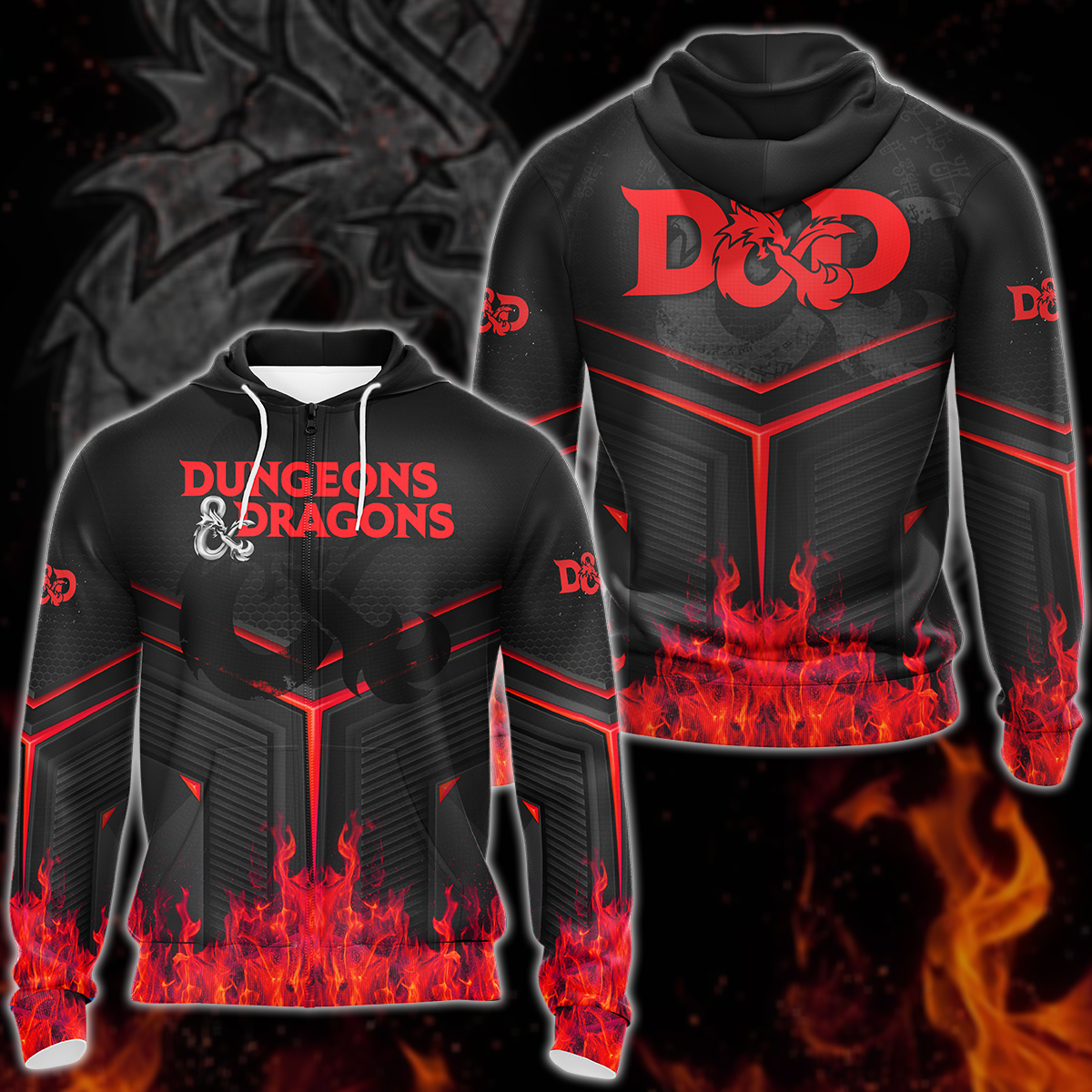 Dungeons And Dragons Video Game 3D All Over Print T-shirt Tank Top Zip Hoodie Pullover Hoodie Hawaiian Shirt Beach Shorts Jogger Zip Hoodie