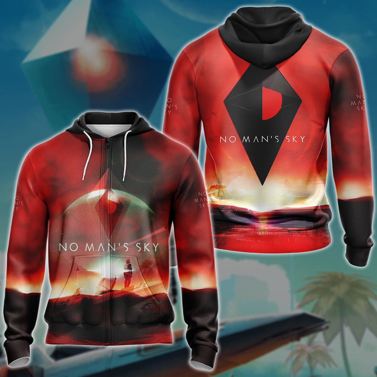 No Man's Sky Video Game 3D All Over Printed T-shirt Tank Top Zip Hoodie Pullover Hoodie Hawaiian Shirt Beach Shorts Jogger Zip Hoodie