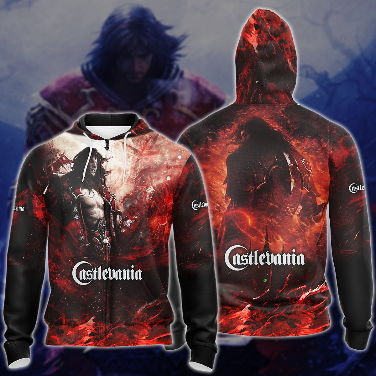 Castlevania Video Game 3D All Over Printed T-shirt Tank Top Zip Hoodie Pullover Hoodie Hawaiian Shirt Beach Shorts Jogger Zip Hoodie