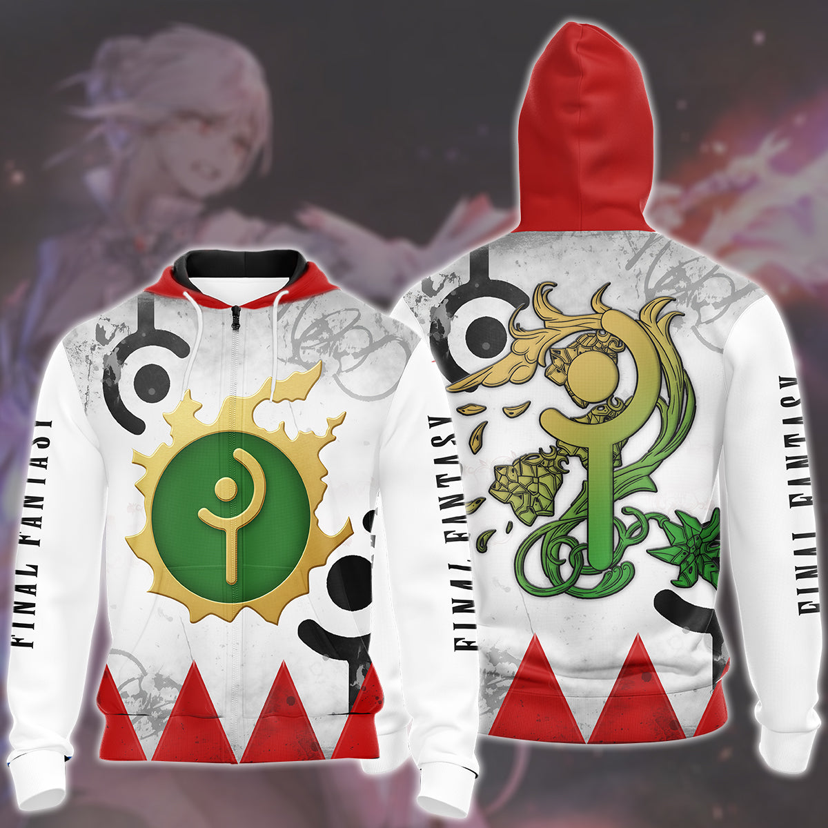 Final Fantasy White Mage Video Game All Over Printed T-shirt Tank Top Zip Hoodie Pullover Hoodie Hawaiian Shirt Beach Shorts Joggers Zip Hoodie