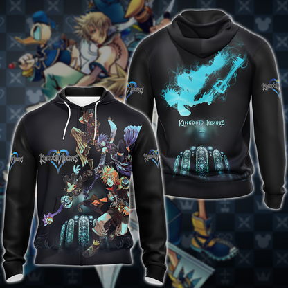 Kingdom Hearts Video Game 3D All Over Print T-shirt Tank Top Zip Hoodie Pullover Hoodie Hawaiian Shirt Beach Shorts Jogger Zip Hoodie