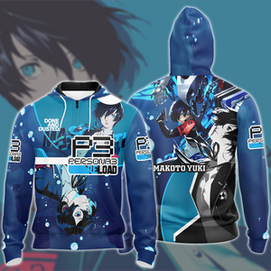 Persona 3 Reload Makoto Yuki Video Game All Over Printed T-shirt Tank Top Zip Hoodie Pullover Hoodie Hawaiian Shirt Beach Shorts Joggers Zip Hoodie S 