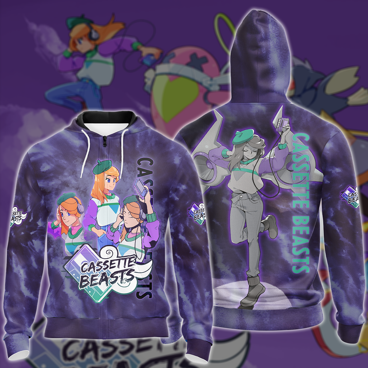 Cassette Beasts Video Game All-Over T-shirt Hoodie Tank Top Hawaiian Shirt Beach Shorts Joggers Zip Hoodie