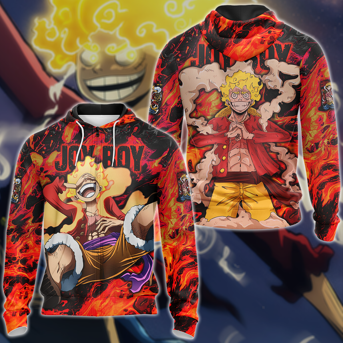 One Piece Joy boy Luffy Anime Manga 3D All Over Print T-shirt Tank Top Zip Hoodie Pullover Hoodie Hawaiian Shirt Beach Shorts Jogger Zip Hoodie
