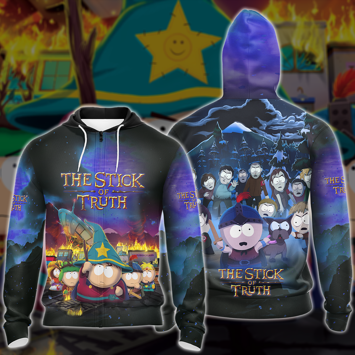 The Stick of Truth Video Game All-Over T-shirt Hoodie Tank Top Hawaiian Shirt Beach Shorts Joggers Zip Hoodie