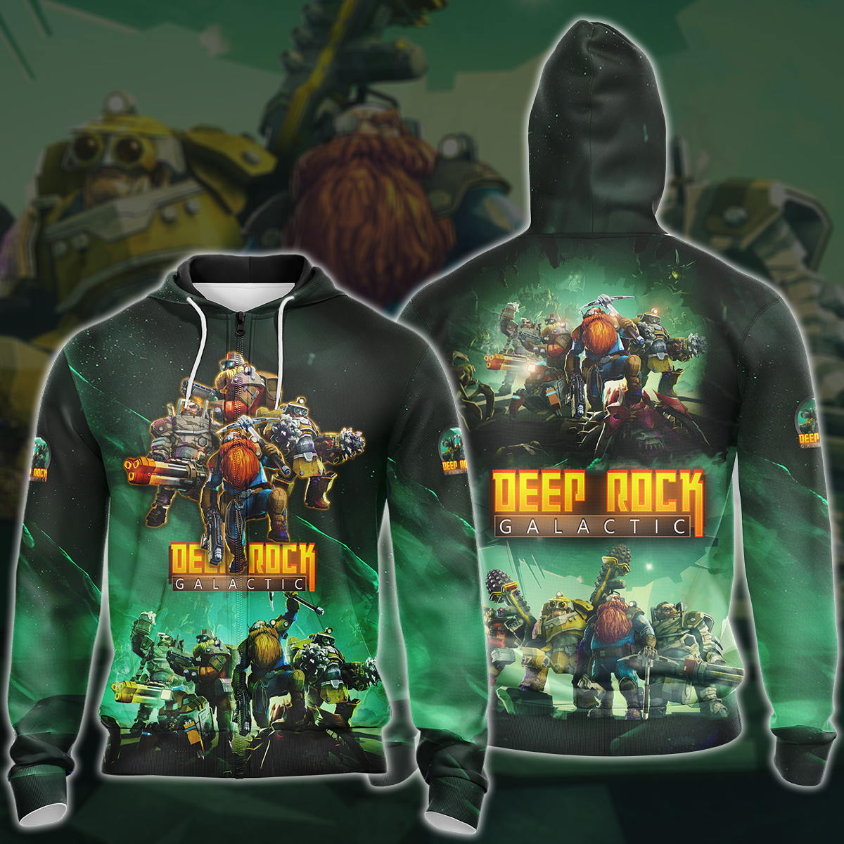 Deep Rock Galactic Video Game 3D All Over Printed T-shirt Tank Top Zip Hoodie Pullover Hoodie Hawaiian Shirt Beach Shorts Jogger Zip Hoodie