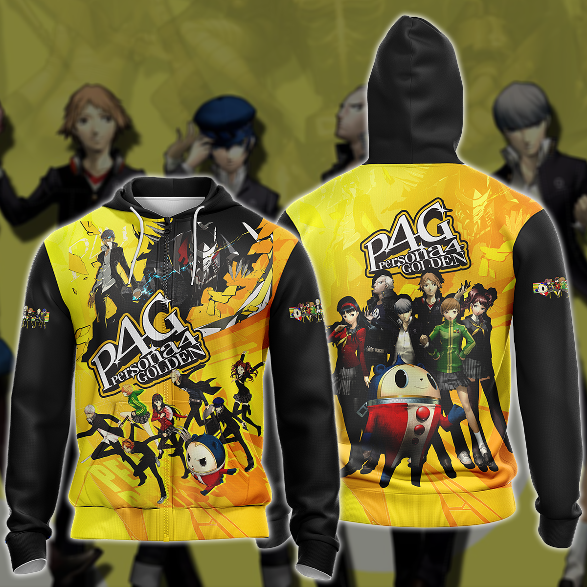 Persona 4 Golden Video Game 3D All Over Printed T-shirt Tank Top Zip Hoodie Pullover Hoodie Hawaiian Shirt Beach Shorts Jogger Zip Hoodie
