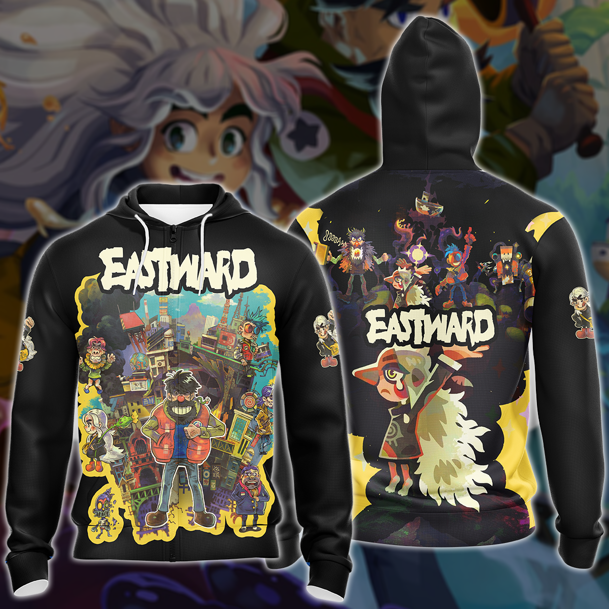 Eastward Video Game 3D All Over Printed T-shirt Tank Top Zip Hoodie Pullover Hoodie Hawaiian Shirt Beach Shorts Joggers Zip Hoodie