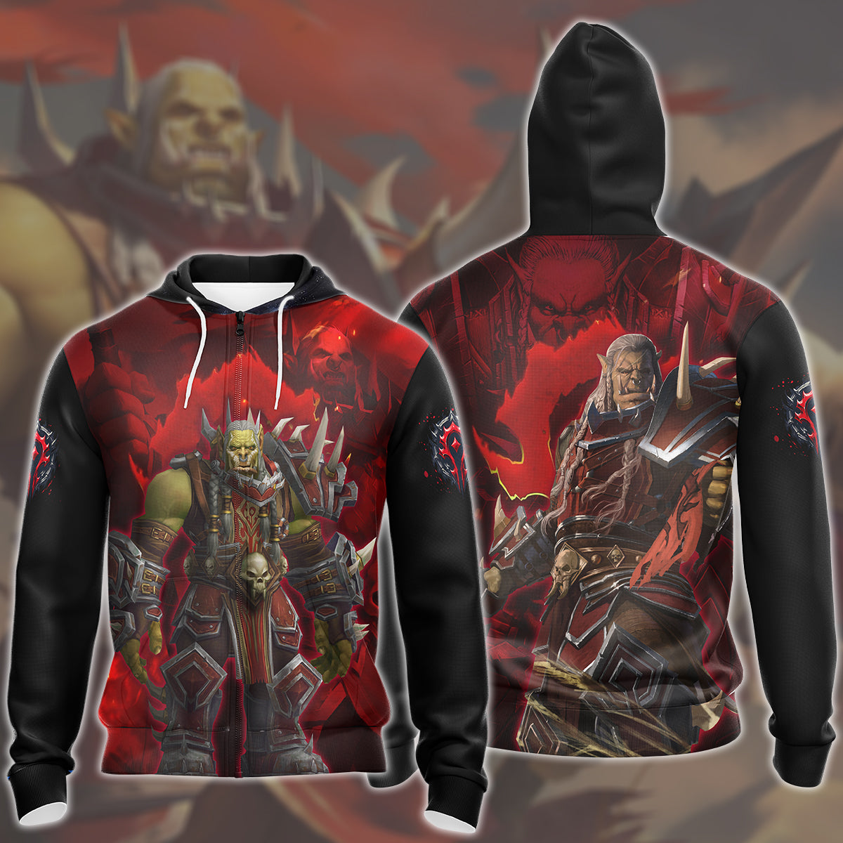 World Of Warcraft Varok Saurfang Video Game All Over Printed T-shirt Tank Top Zip Hoodie Pullover Hoodie Hawaiian Shirt Beach Shorts Joggers Zip Hoodie