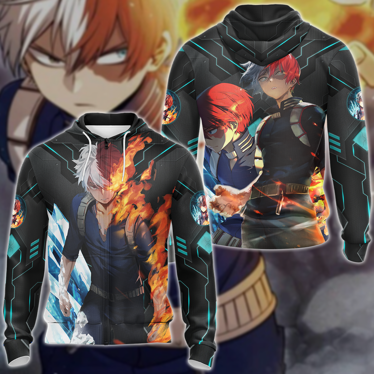 My Hero Academia Todoroki Shoto 3D All Over Print T-shirt Tank Top Zip Hoodie Pullover Hoodie Hawaiian Shirt Beach Shorts Jogger Zip Hoodie
