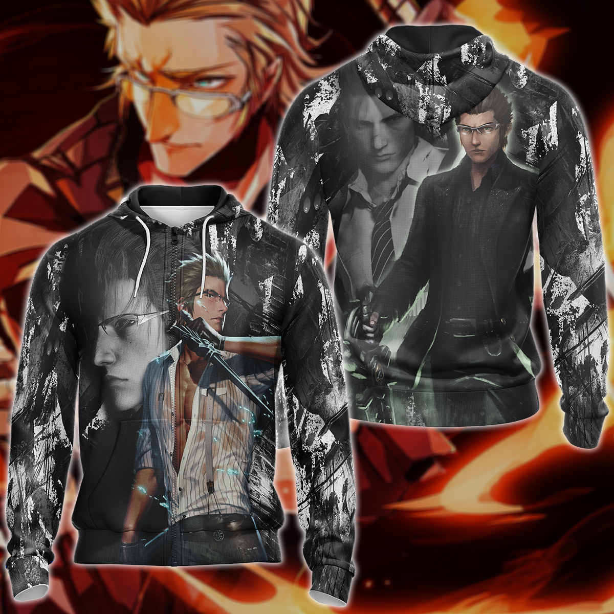 Final Fantasy XV Ignis Scientia Video Game 3D All Over Print T-shirt Tank Top Zip Hoodie Pullover Hoodie Hawaiian Shirt Beach Shorts Jogger Zip Hoodie