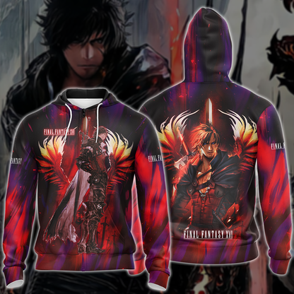 Final Fantasy XVI Video Game 3D All Over Printed T-shirt Tank Top Zip Hoodie Pullover Hoodie Hawaiian Shirt Beach Shorts Jogger Zip Hoodie