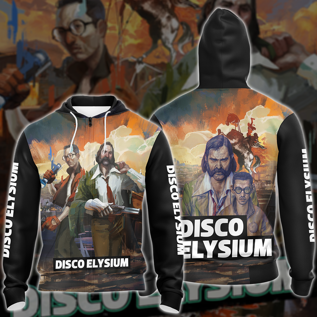 Disco Elysium Video Game All-Over T-shirt Hoodie Tank Top Hawaiian Shirt Beach Shorts Joggers Zip Hoodie