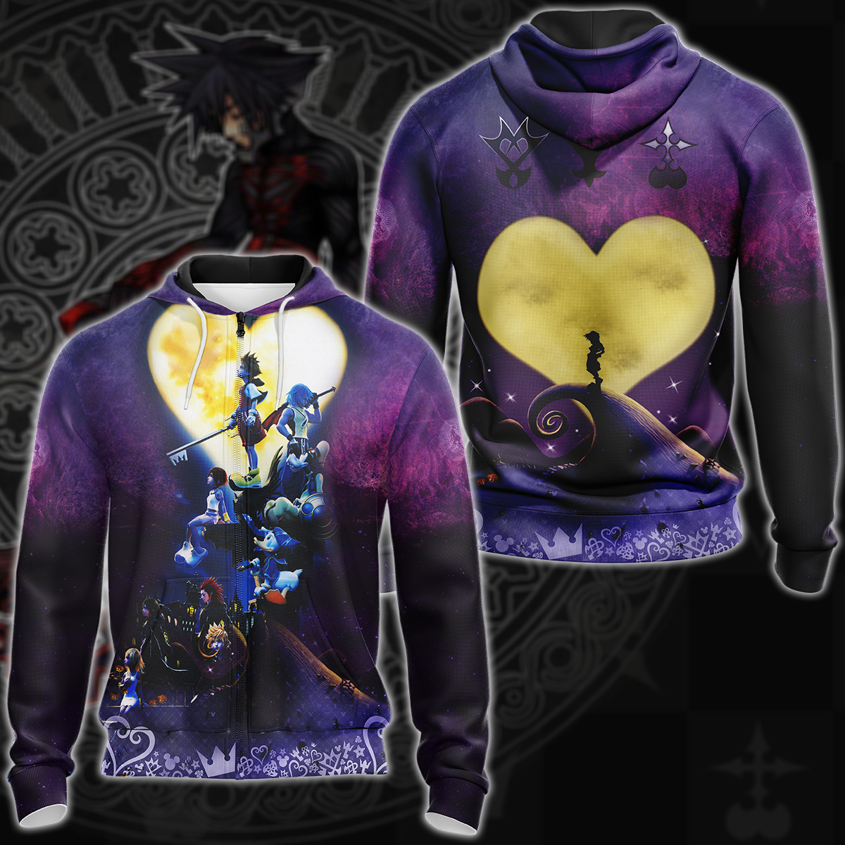 Kingdom Hearts Video Game 3D All Over Print T-shirt Tank Top Zip Hoodie Pullover Hoodie Hawaiian Shirt Beach Shorts Jogger Zip Hoodie