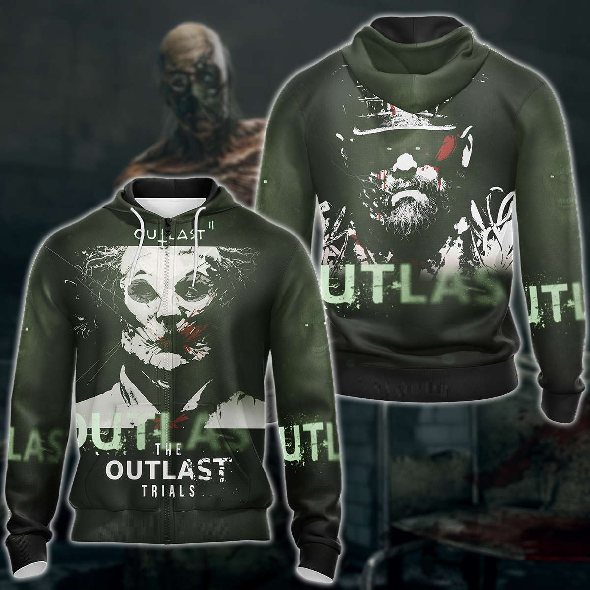 Outlast Video Game 3D All Over Print T-shirt Tank Top Zip Hoodie Pullover Hoodie Hawaiian Shirt Beach Shorts Jogger Zip Hoodie