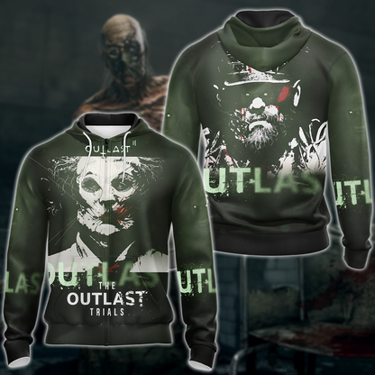 Outlast Video Game 3D All Over Print T-shirt Tank Top Zip Hoodie Pullover Hoodie Hawaiian Shirt Beach Shorts Jogger Zip Hoodie