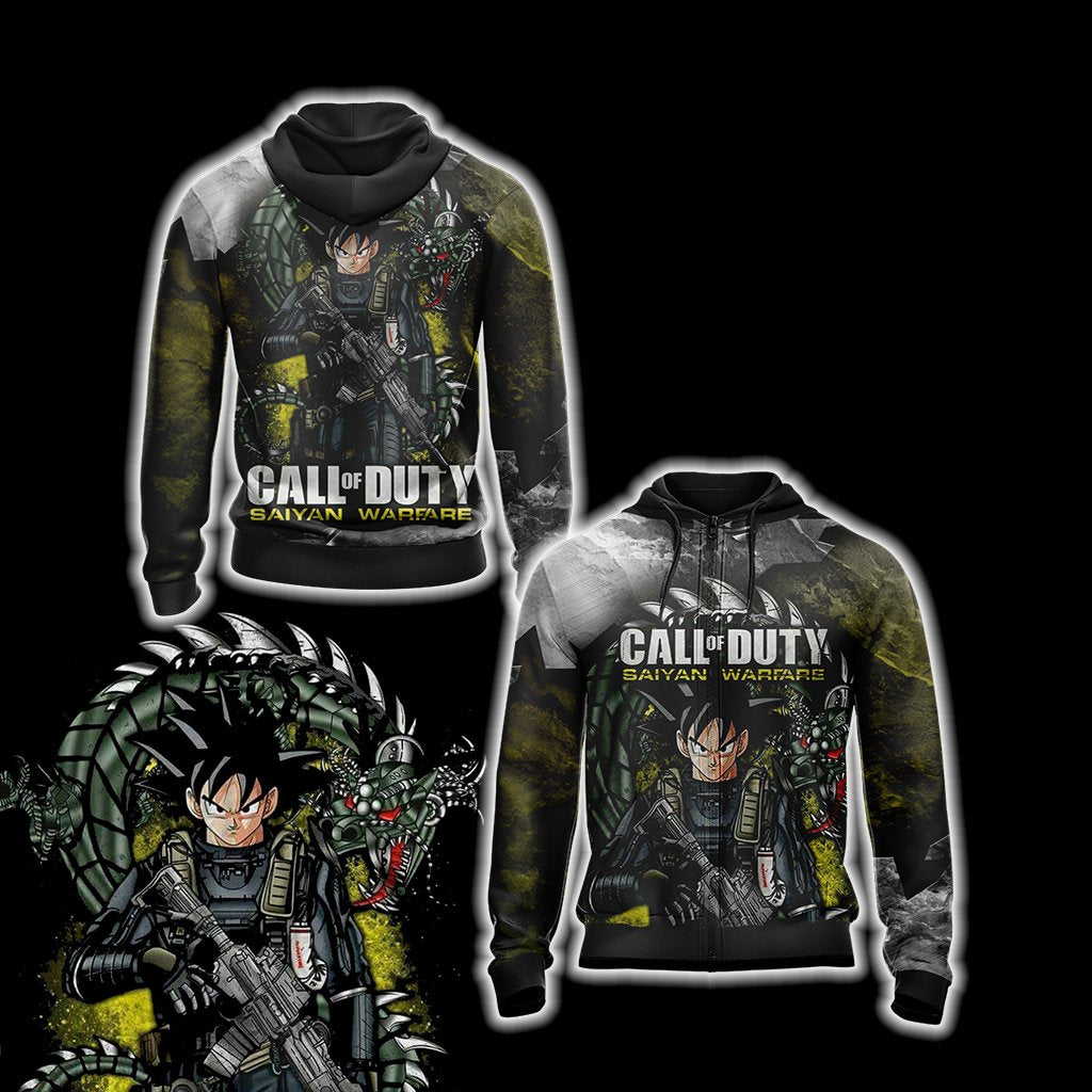 Call of Duty Game Goku Unisex 3D T-shirt Zip Hoodie