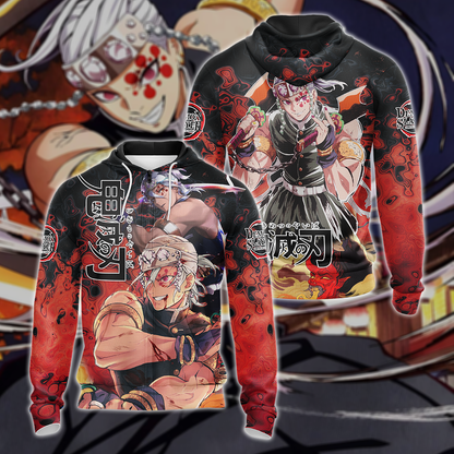 Kimetsu No Yaiba ss2: Yuukaku-hen Uzui Tengen 3D All Over Print T-shirt Tank Top Zip Hoodie Pullover Hoodie Hawaiian Shirt Beach Shorts Jogger Zip Hoodie