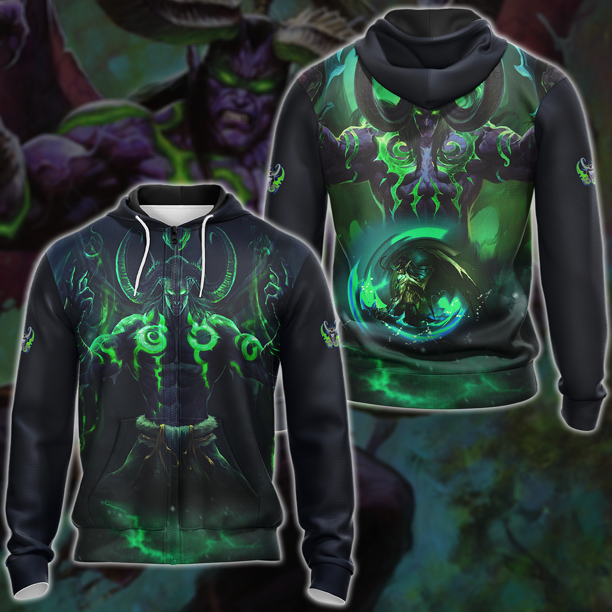 World Of Warcraft Illidan Stormrage Video Game 3D All Over Print T-shirt Tank Top Zip Hoodie Pullover Hoodie Hawaiian Shirt Beach Shorts Jogger Zip Hoodie