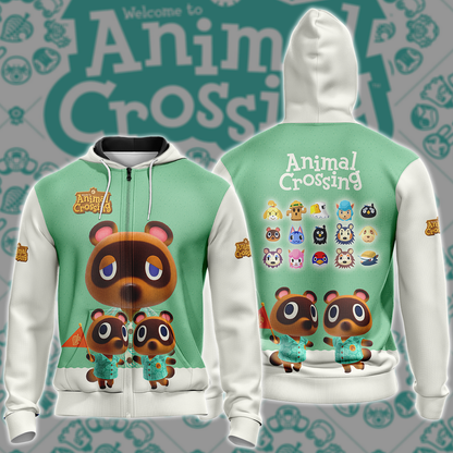 Animal Crossing Video Game 3D All Over Printed T-shirt Tank Top Zip Hoodie Pullover Hoodie Hawaiian Shirt Beach Shorts Jogger Zip Hoodie
