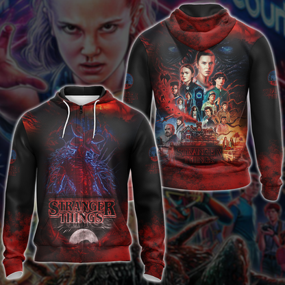 Stranger Things TV Series 3D All Over Print T-shirt Tank Top Zip Hoodie Pullover Hoodie Hawaiian Shirt Beach Shorts Jogger Zip Hoodie