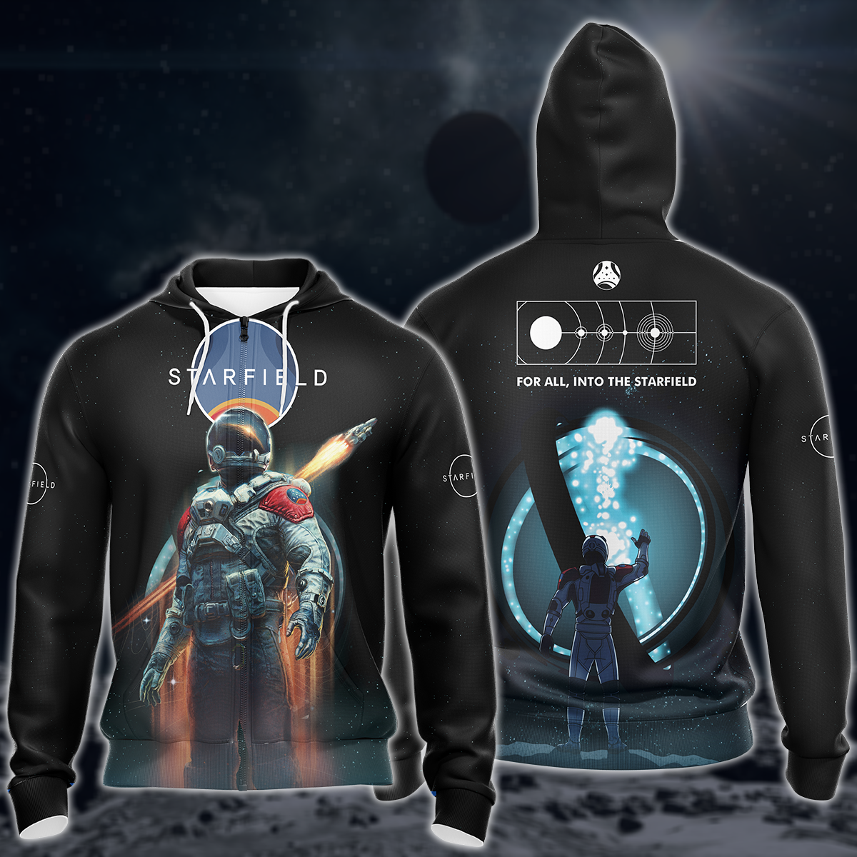Starfield Video Game 3D All Over Printed T-shirt Tank Top Zip Hoodie Pullover Hoodie Hawaiian Shirt Beach Shorts Joggers Zip Hoodie