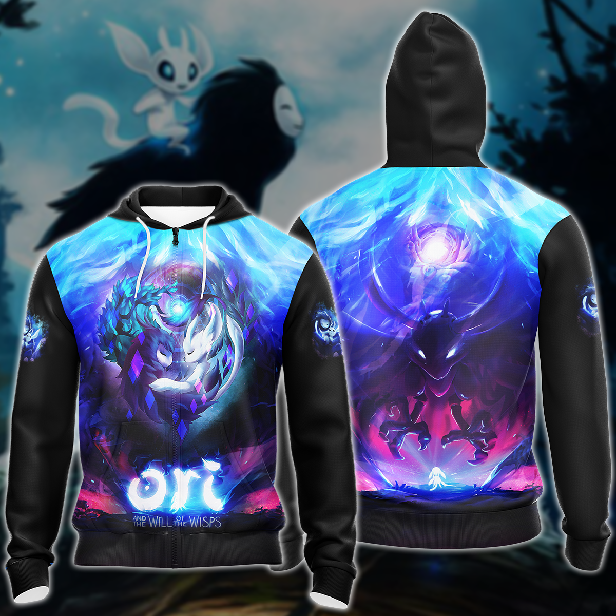 Ori and the Will of the Wisps Video Game 3D All Over Printed T-shirt Tank Top Zip Hoodie Pullover Hoodie Hawaiian Shirt Beach Shorts Jogger Zip Hoodie