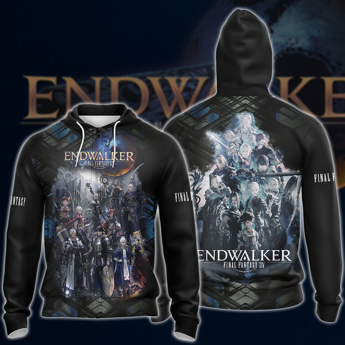 Final Fantasy XIV: Endwalker Video Game 3D All Over Printed T-shirt Tank Top Zip Hoodie Pullover Hoodie Hawaiian Shirt Beach Shorts Jogger Zip Hoodie