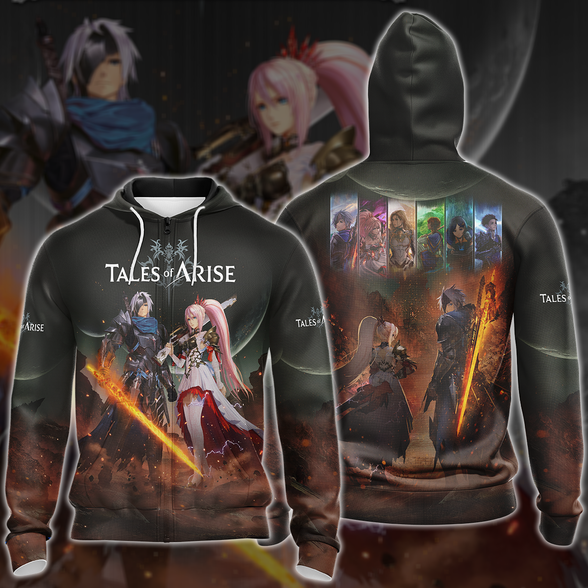 Tales of Arise Video Game 3D All Over Printed T-shirt Tank Top Zip Hoodie Pullover Hoodie Hawaiian Shirt Beach Shorts Jogger Zip Hoodie