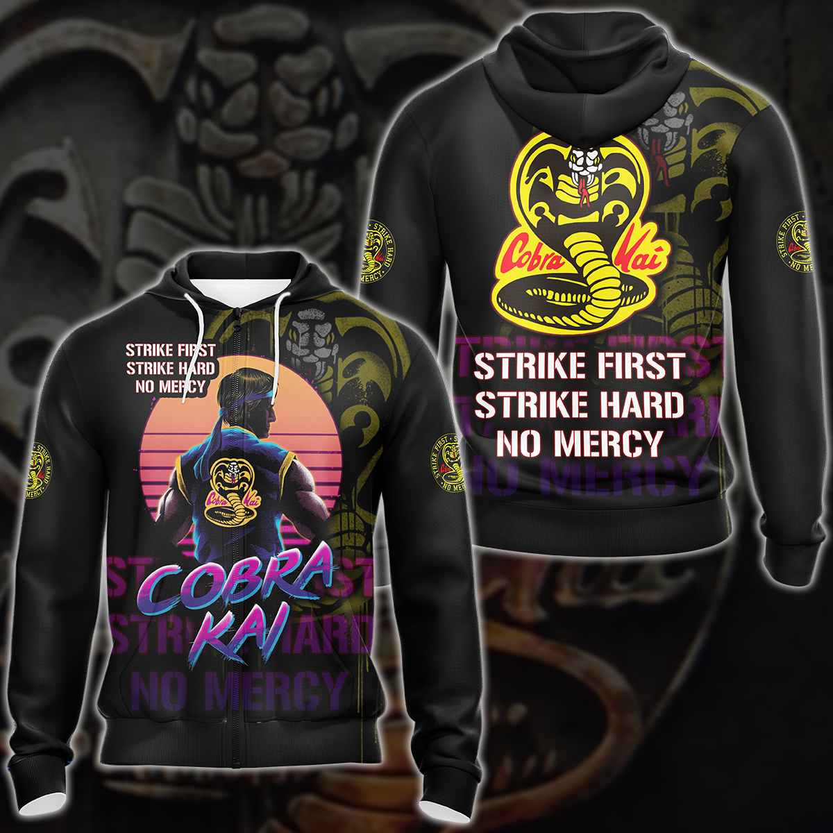 Cobra Kai TV Series 3D All Over Print T-shirt Tank Top Zip Hoodie Pullover Hoodie Hawaiian Shirt Beach Shorts Jogger Zip Hoodie