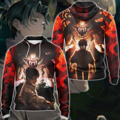 Jujutsu Kaisen Yuta & Cursed Rika 3D All Over Print T-shirt Tank Top Zip Hoodie Pullover Hoodie Hawaiian Shirt Beach Shorts Jogger Zip Hoodie