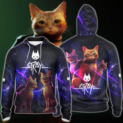 Stray Video Game 3D All Over Print T-shirt Tank Top Zip Hoodie Pullover Hoodie Hawaiian Shirt Beach Shorts Jogger Zip Hoodie
